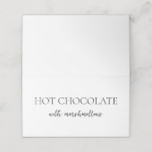 Minimalistisch Script Zwart-wit Buffet Voedsel Plaatskaartje (Buitenkant ongevouwen)