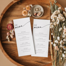 Minimalistisch Script Zwart Wit Voedsel en Drink M