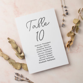 Minimalistisch Script zwart wit zitschema Kaart