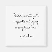 Minimalistisch scriptcitaat magneet (Voorkant)