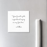 Minimalistisch scriptcitaat magneet<br><div class="desc">Creëer uw eigen citaatmagneet op maat. Beschikt over minimalistische scripttypografie.</div>