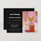 Minimalistisch scriptfeest voor puppies kaart (Voorkant / Achterkant)