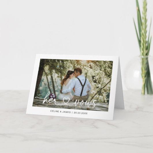 Minimalistisch scriptliefhebber Hart Haar Wows-Kaa Kaart (Voorkant)