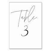 Minimalistisch scripttabelnummer kaart (Voorkant)