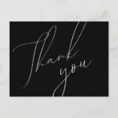 Minimalistisch scriptweddenschap Dank u Briefkaart (Voorkant)