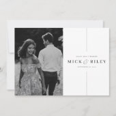 Minimalistisch scriptweduwschap bedankkaart (Voorkant)