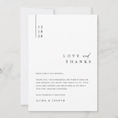 Minimalistisch scriptweduwschap bedankkaart (Achterkant)