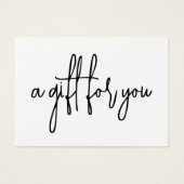 Minimalistisch scriptwitcadeaucertificaat visitekaartje (Voorkant)