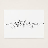 Minimalistisch scriptwitcadeaucertificaat visitekaartje (Voorkant)