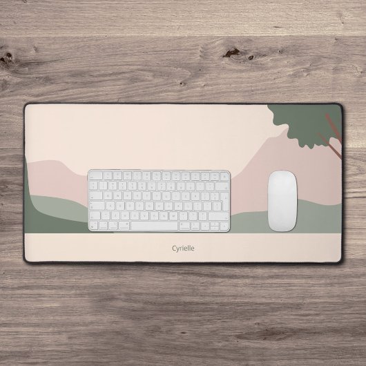 Minimalistisch sereen landschap bureaumat