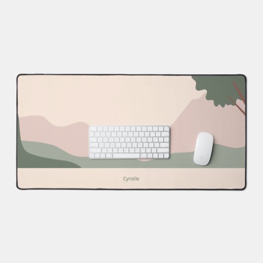 Minimalistisch sereen landschap bureaumat (Keyboard & Muis)