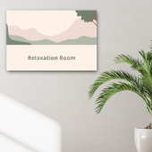 Minimalistisch sereen landschap poster