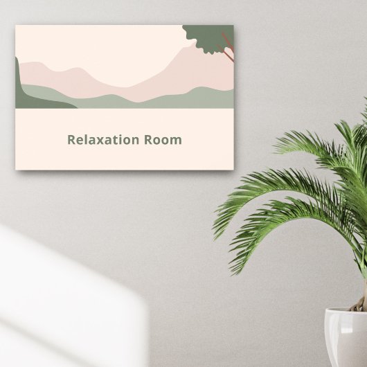 Minimalistisch sereen landschap poster