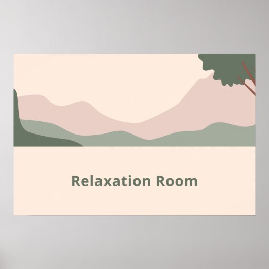 Minimalistisch sereen landschap poster (Voorkant)