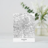 Minimalistisch Shanghai China Briefkaart (Staand voorkant)