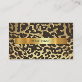 Minimalistisch Shiny Gold Jaguar Vip Visitekaartje