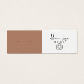 Minimalistisch Sienna Brown White Logo Earring Dis Mini Visitekaartjes (Voorkant)