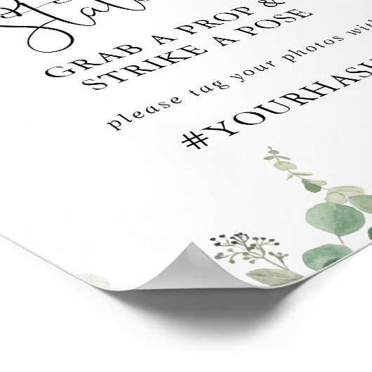 Minimalistisch signaal van het groene Eucalyptus S Poster (Hoek)