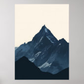 Minimalistisch silhouet schilderij berg poster (Voorkant)
