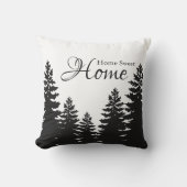 Minimalistisch silhouet van de witte en zwarte den buitenkussen (Voorkant)