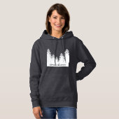 Minimalistisch silhouet van de witte en zwarte den hoodie (Voorkant volledig)