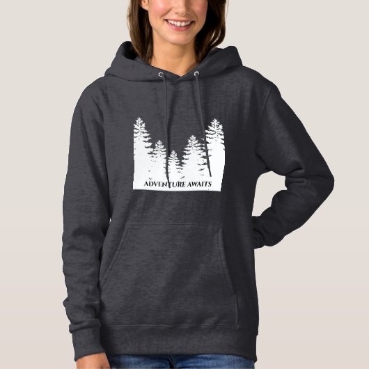 Minimalistisch silhouet van de witte en zwarte den hoodie (Voorkant)