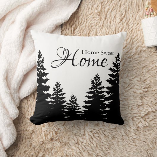 Minimalistisch silhouet van de witte en zwarte den kussen (Deken)