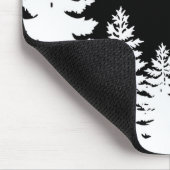 Minimalistisch silhouet van de witte en zwarte den muismat (Hoek)