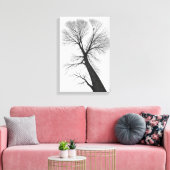 Minimalistisch silhouet van zwarte bomen canvas afdruk (Insitu (Woonkamer))