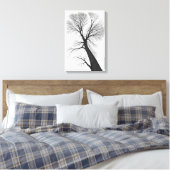 Minimalistisch silhouet van zwarte bomen canvas afdruk (Insitu (Slaapkamer))
