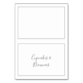 Minimalistisch Silver Buffet Food Labels Table Num Kaart (Voorkant)