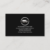 Minimalistisch Silver Semi Truck, Thuisovers Visitekaartje (Achterkant)