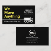 Minimalistisch Silver Semi Truck, Thuisovers Visitekaartje (Voorkant / Achterkant)