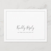 Minimalistisch Silver Song Request RSVP Briefkaart (Voorkant)