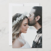 Minimalistisch simpel fotomonogram huwelijk kaart (Achterkant)