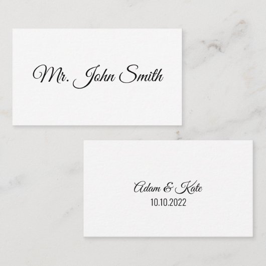 Minimalistisch simpel Romantisch Plaatskaartje (Voorkant / Achterkant)