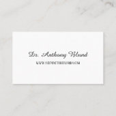 Minimalistisch Simple Dr. Herbalist en Acupuncturi Visitekaartje (Achterkant)
