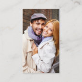 Minimalistisch Simple Weddenschap QR Photo Periwin Informatiekaartje (Achterkant)