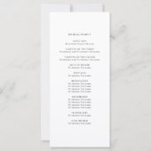 Minimalistisch Simple Wedding Ceremony-programma (Achterkant)