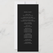 Minimalistisch Simple Wedding Ceremony-programma (Achterkant)