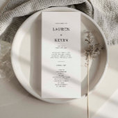 Minimalistisch Simple Wedding Ceremony-programma