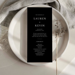 Minimalistisch Simple Wedding Ceremony-programma