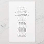 Minimalistisch Simple Wedding Ceremony-programma (Achterkant)