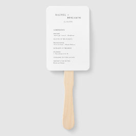 Minimalistisch Simple Wedding Ceremony-programma Handwaaier