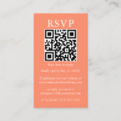 Minimalistisch Simple Wedding QR-fotokoraal RSVP Informatiekaartje (Voorkant)