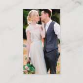 Minimalistisch Simple Wedding QR Photo Dusty Roos Informatiekaartje (Achterkant)