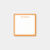 Minimalistisch Sinaasappel, 2 randen Post-it® Notes (Voorkant)