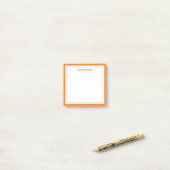 Minimalistisch Sinaasappel, 2 randen Post-it® Notes (Op bureau)