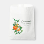 Minimalistisch Sinaasappel botanisch Baby shower Bedankzakje (Voorkant)