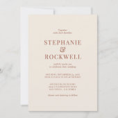 Minimalistisch Sinaasappel bruiloft door Terracott Kaart (Voorkant)